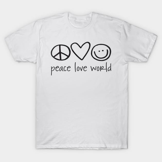 Peace love world tops sale